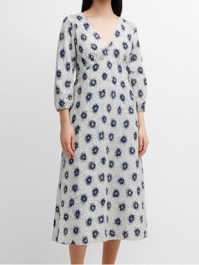 Xirena White Floral Liv Midi Dress Size M